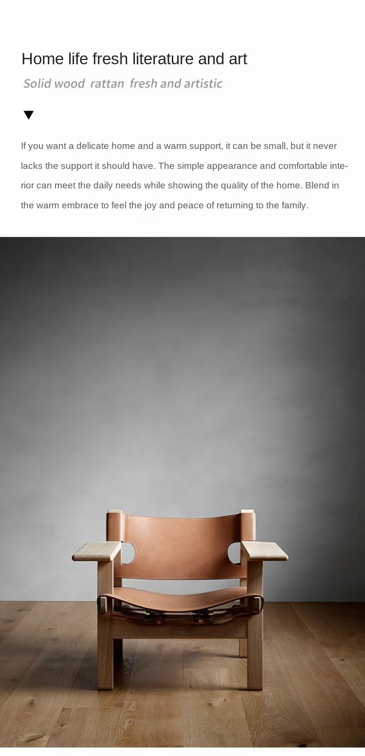 H2O Spanish Sofa Chair Saddle Leather Hunting Chair Living Room Balcony Single Sofa Chair Living Room Home Hot New