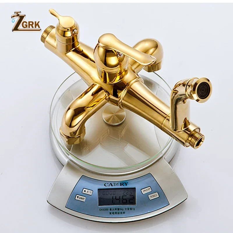 ZGRK Shower Faucets Bathroom Mixer Taps Top Spray Rainfall Shower Head Washing Faucet Antique Shower System Plumbing Crane