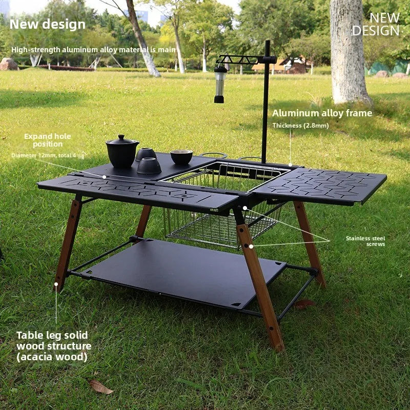 Camping Table Igt 2 Unit Table Outdoor Folding IGT Table  Tactical Picnic BBQ Cookware Portable Lightweight Camp Desk for Hiking