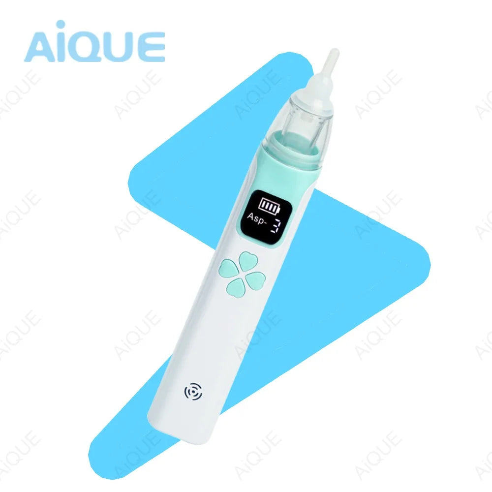 AiQUE Baby Nose Cleaner Silicone Adjustable Suction Electric Child Nasal Aspirator Safety Convenient Low Noise