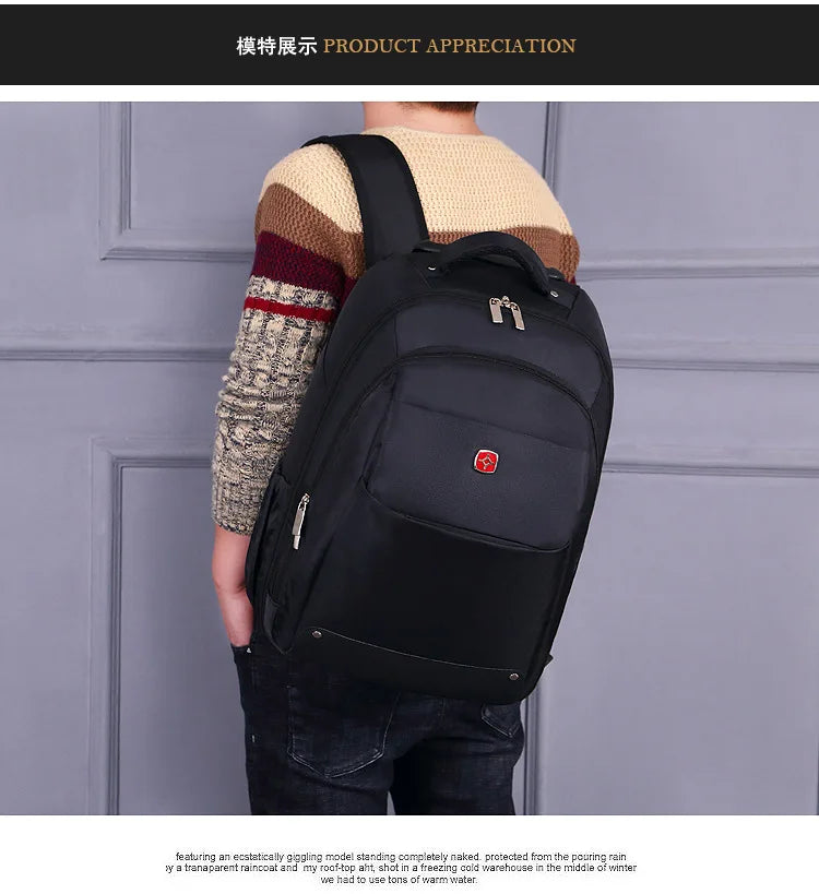 Men Trolley Backpack Shoulders Travel Bag with Wheels 24 Inch Students Rolling Luggage Business Trolley Large Capacity Suitcases