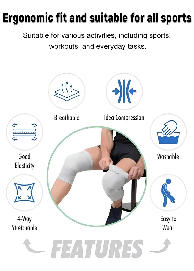 Bamboo charcoal knee pads Breathable knee pads Two-side elastic breathable warmth cold health care knee protection old cold legs