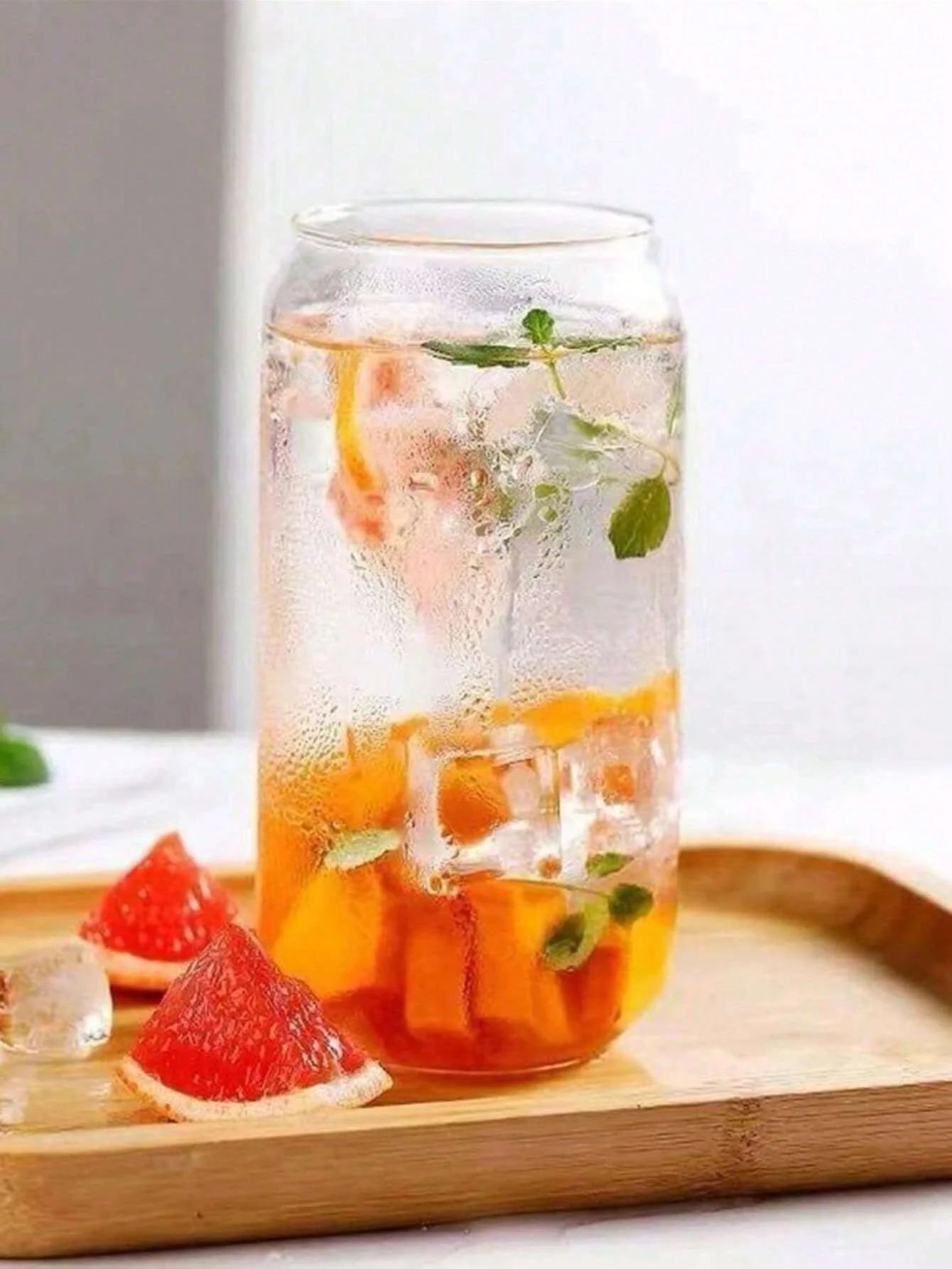 500ml Glass Cup With Lid and Straw Transparent Bubble Tea Cup Juice Glass Beer Can Milk Mocha Cups Breakfast Mug Drinkware