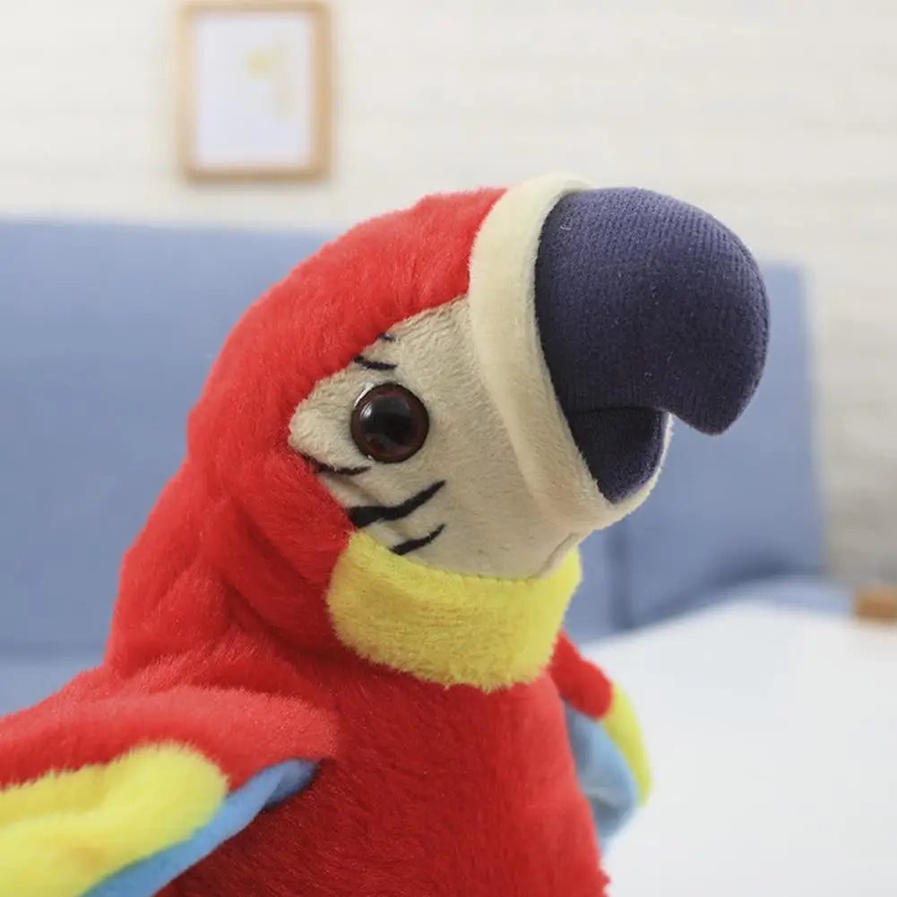 Talking Macaw Parrot Repeat What You Say Stuffed Animal Plush Toy Electronic Record Animated Bird Speaking Parrot Pet Plush Toys