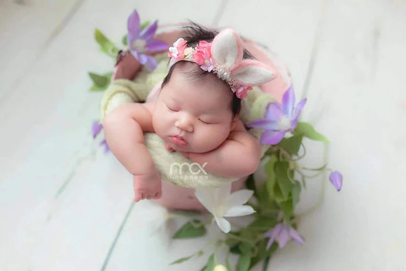 ❤️Newborn Photography Props Accessory Cute Manual Headband Studio Baby Photo Cartoon Ear Headwear Infant Shoot Accessories
