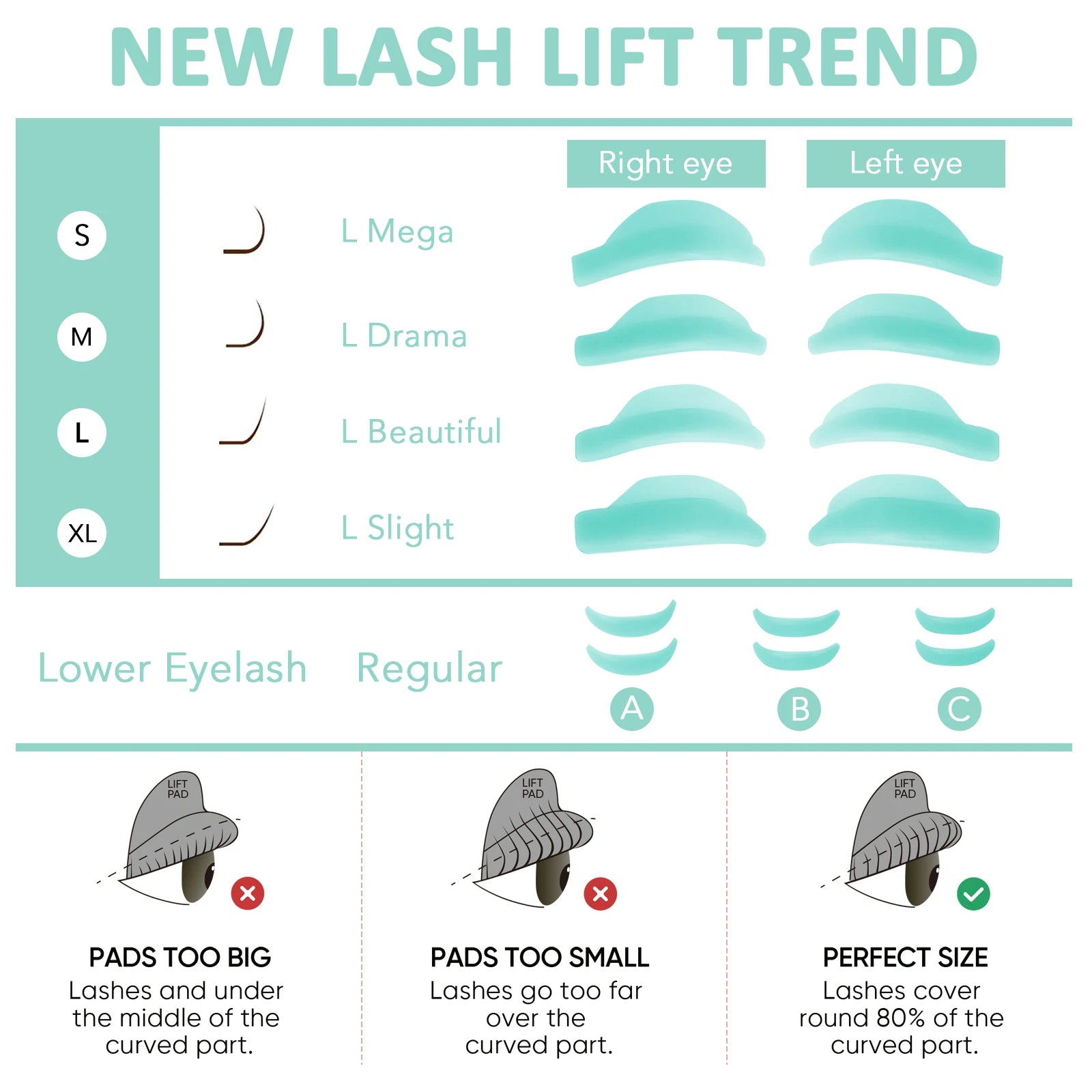 Libeauty 7 Paris Reusable Lash Lift Shield Pad Eeyelash Curling Iron Silicone Eyelashe Curler Accessories Applicator Makeup Tool