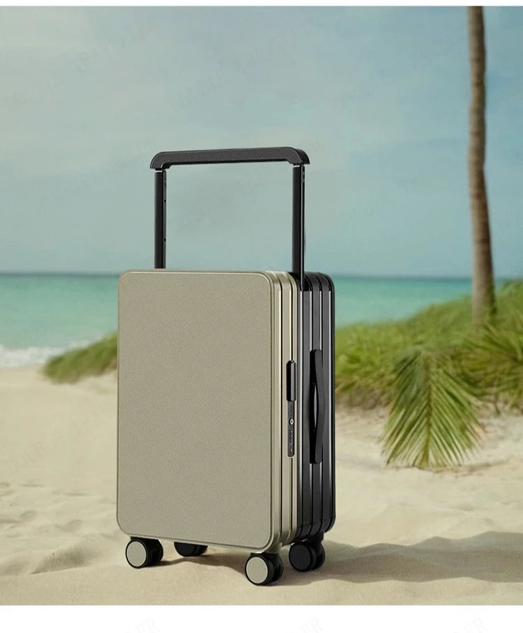 New Mid-Width Draw-Bar Luggage Large Capacity Travel Password Suitcase ABS+PC Fashion Travel Suitcase on Wheels