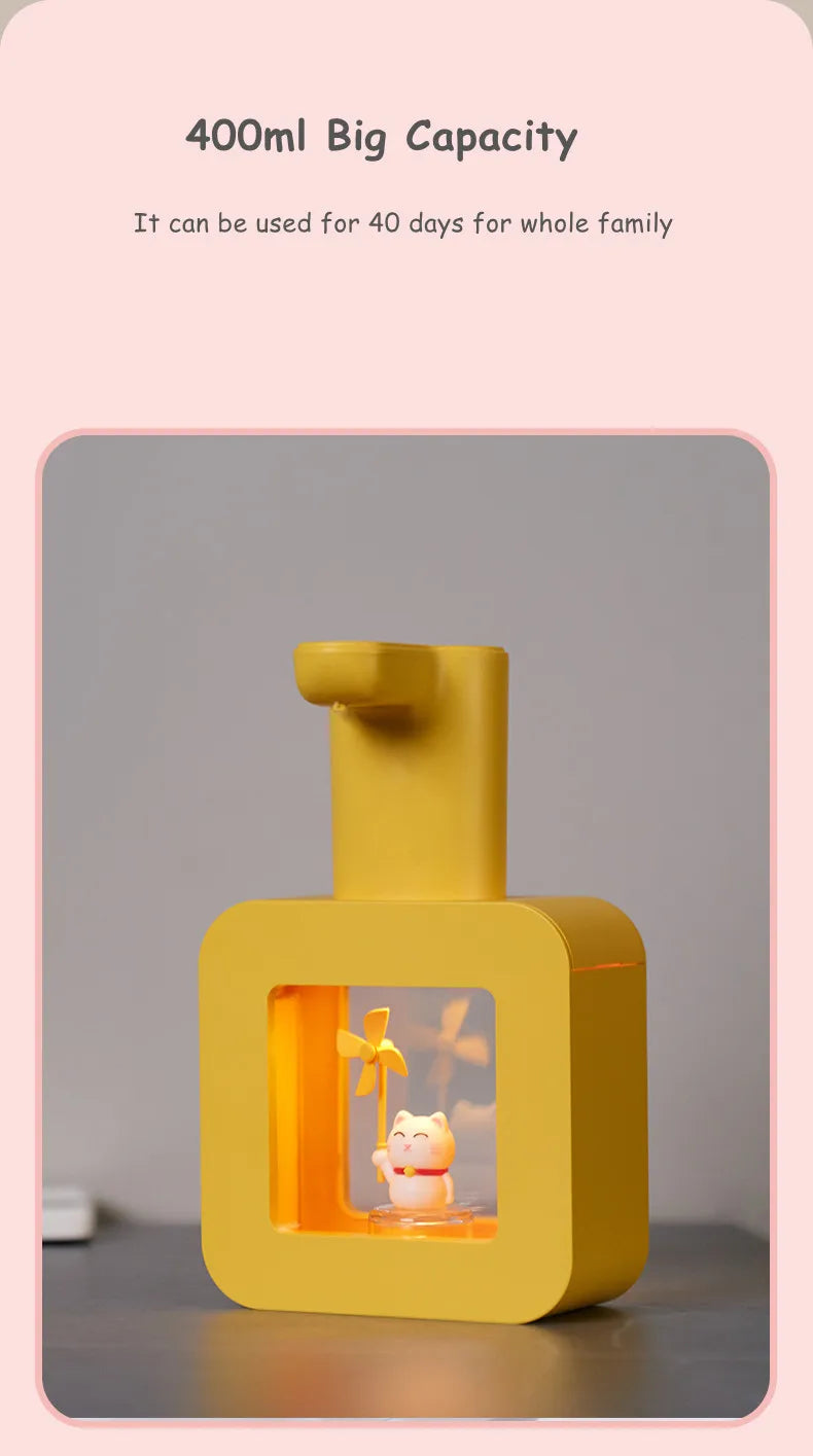 New Automatic Soap Dispenser Cute Pet Contact Free Hand Sanitizer USB Charging 400ml Liquid Dispensers Wash Handtizer Personal