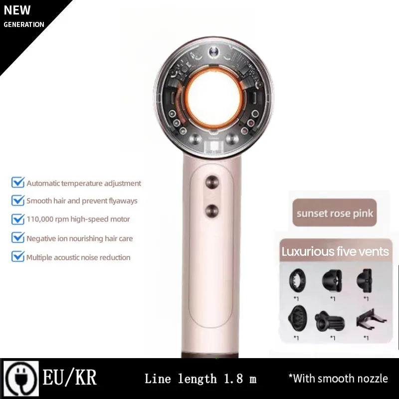 High-speed electric professional hair dryer negative ion hair care fast drying large wind power silent air blower hair dryer