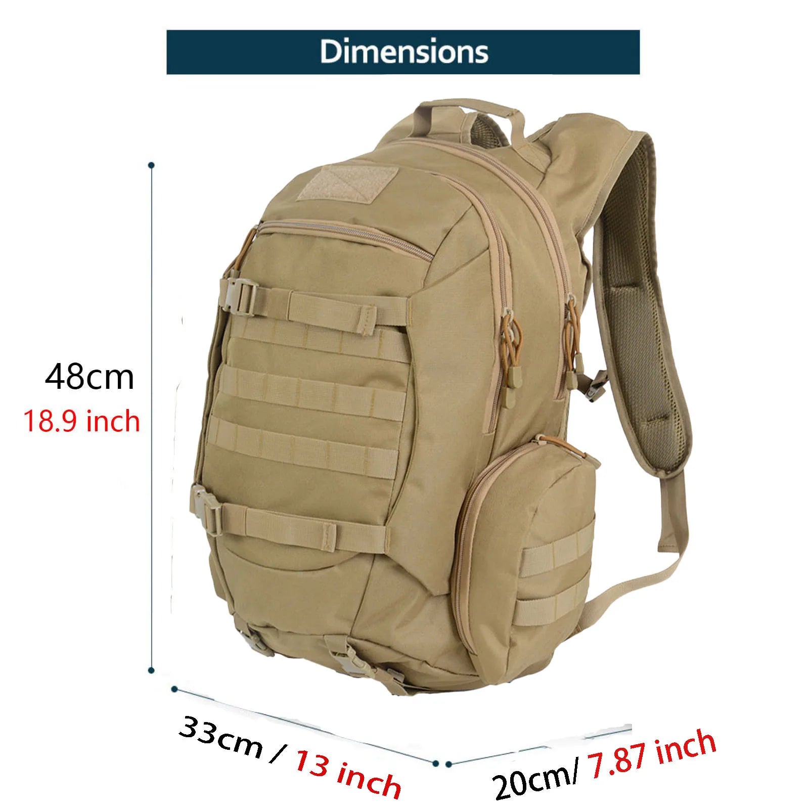 45L Waterproof Fishing Hunting Backpack Outdoor Rucksacks Tactical Sports Camping Hiking Trekking Bags