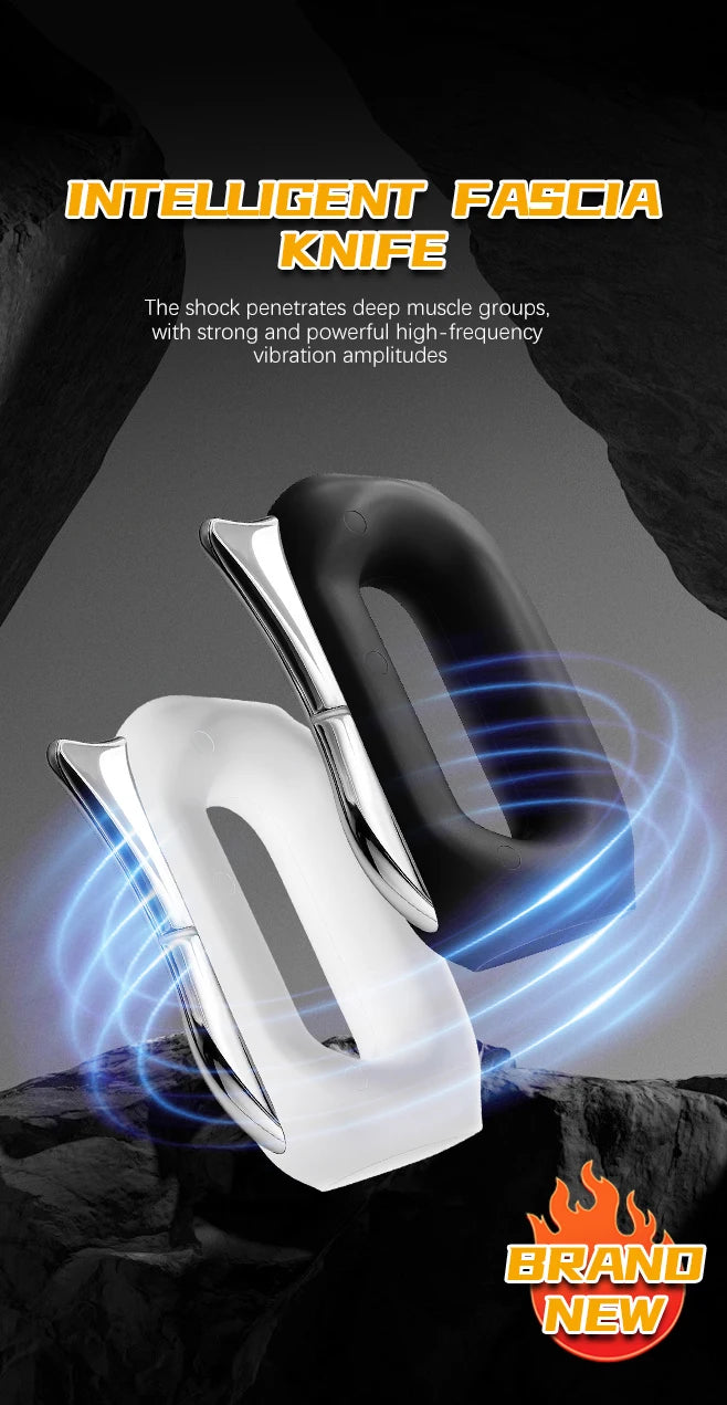 EMS Electric Fascia Scraper Micro Current Compression Muscle Vibration Relaxation Massager Body Lifting Scraper Massage Knife