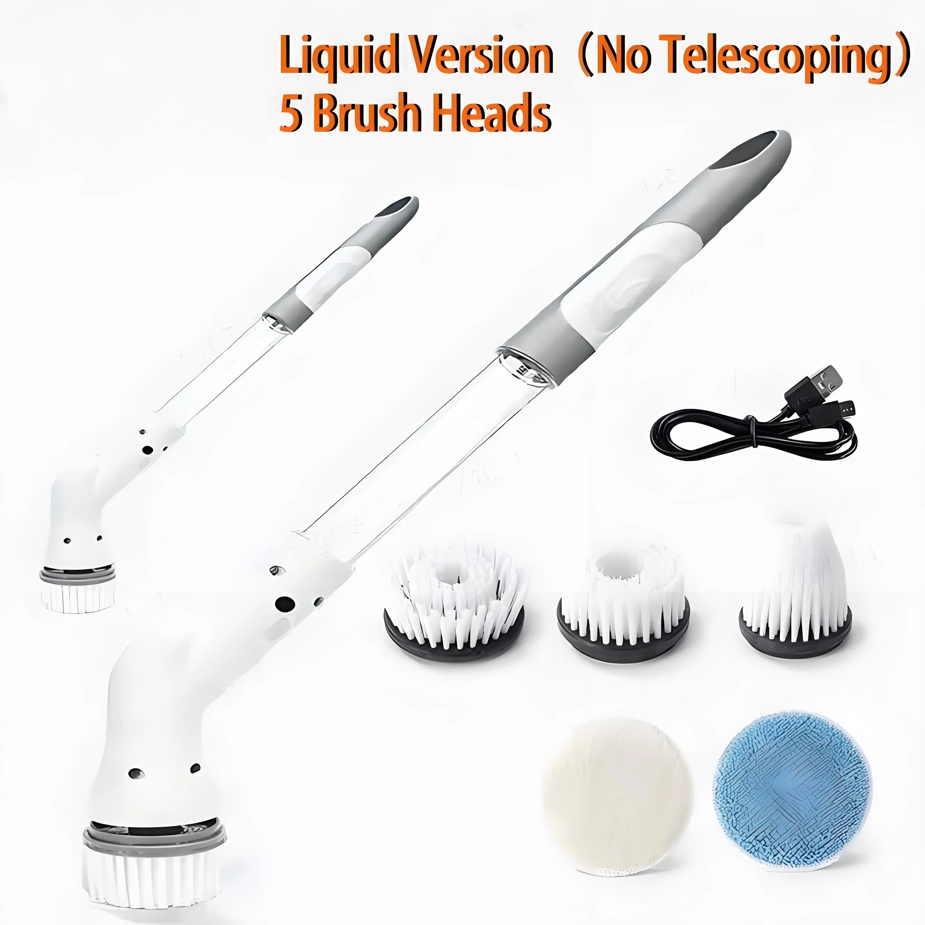 New 2000mAh 6-in-1 Electric Cleaning BrushWireless Electric Rotary Clean Brush Shower Clean Brush Kitchen Bathroom Home