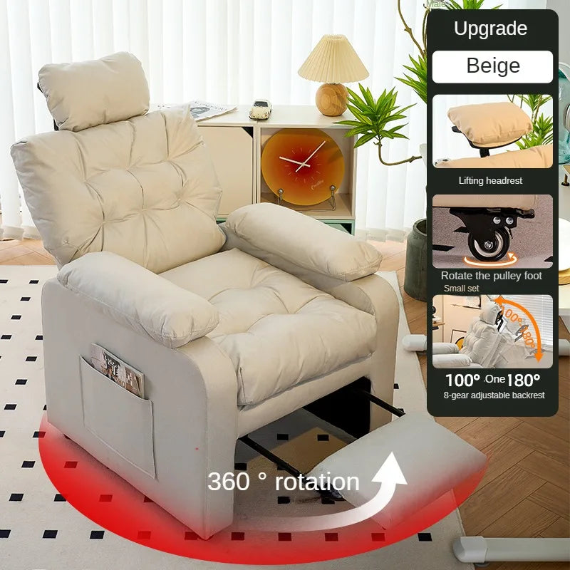 New Computer Chair Household Office Bedroom Sedentary Recliner Chair Single Sofa Ergonomics Comfortable lounge Chair Lazy Sofa