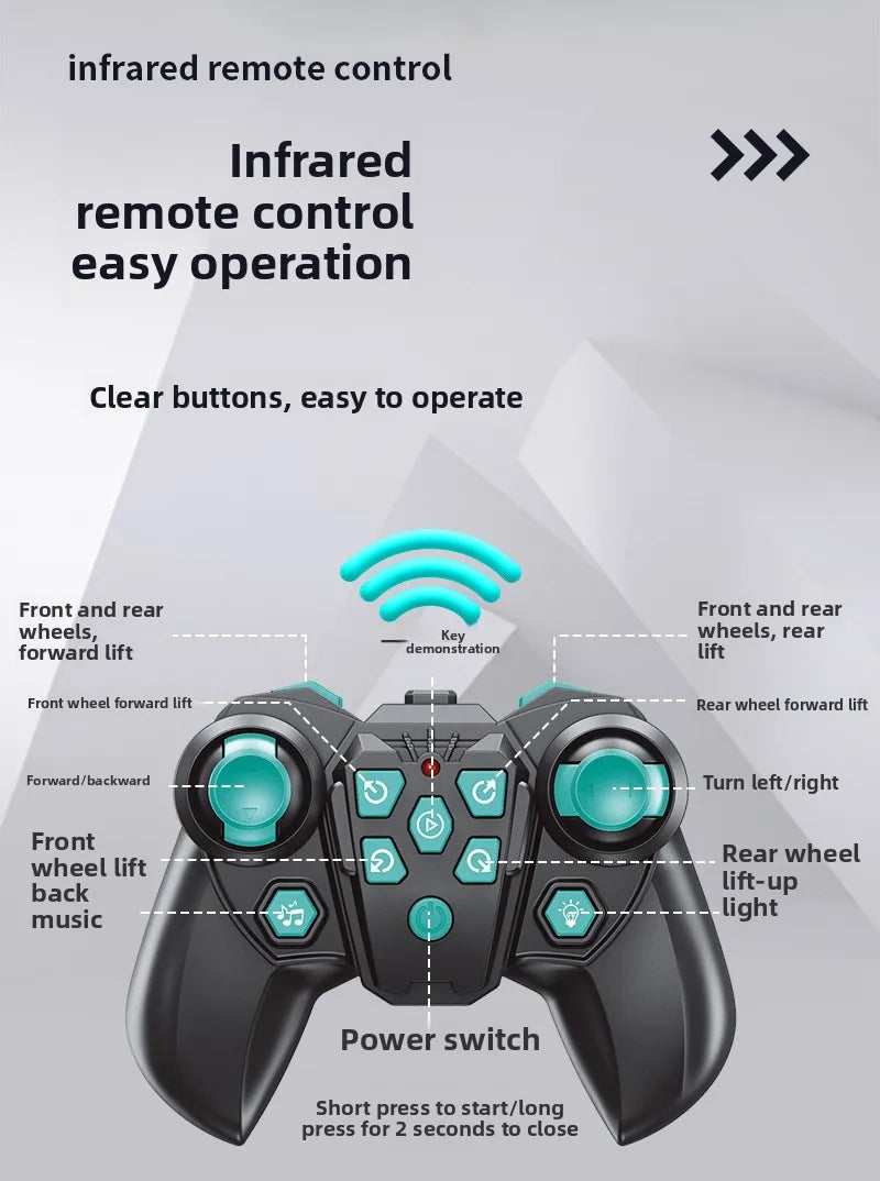 8 Wheel Stunt Mech Dog Rc Toy Gesture Control Climb Transform Electric Smart Robot Pet For Kids Birthday Gift Toy Fun