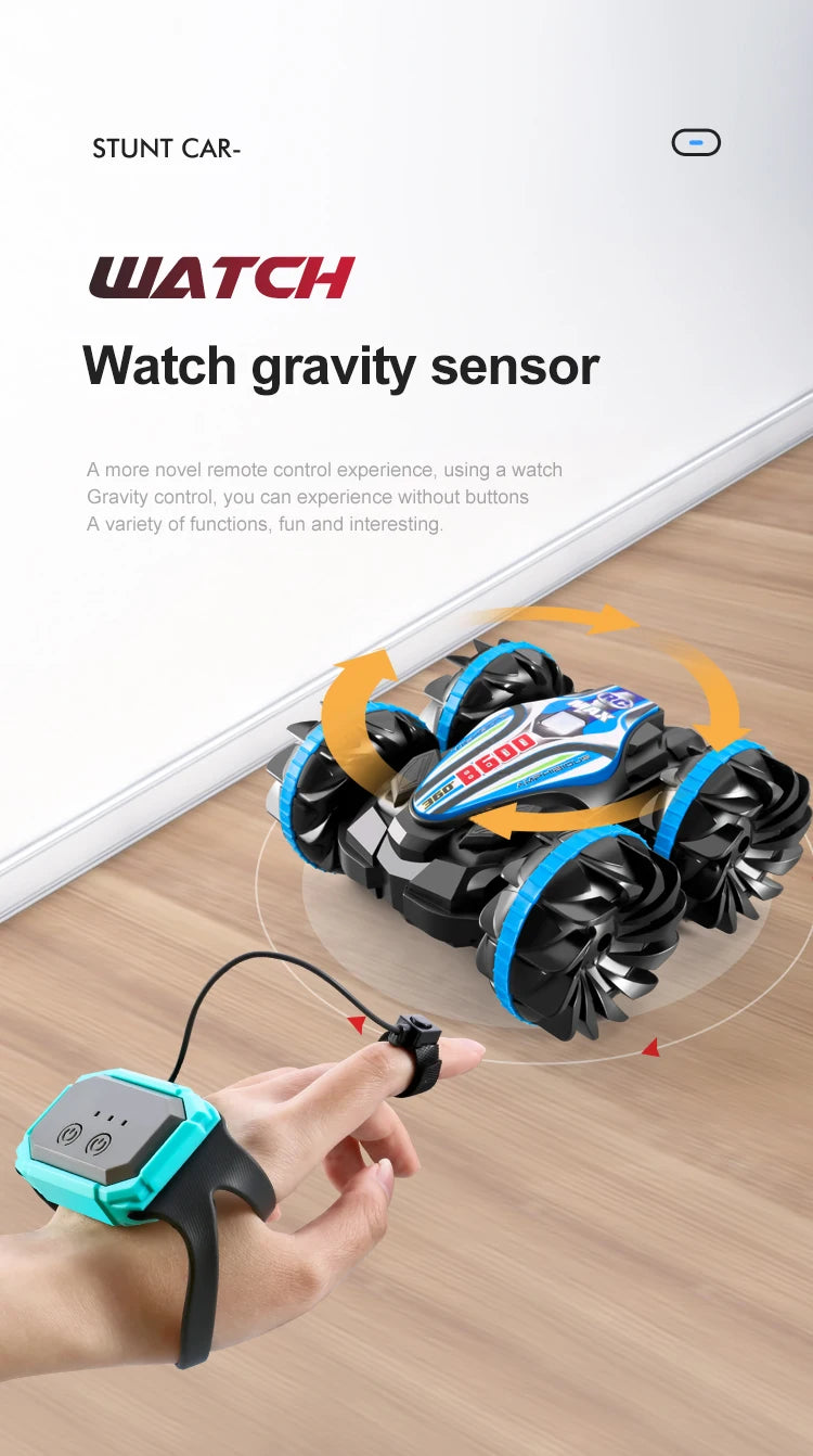 Amphibious Remote Control Car RC Stunt Car Vehicle Double-sided Flip Driving Drift Rc Cars Outdoor Toys for Boys Children's Gift
