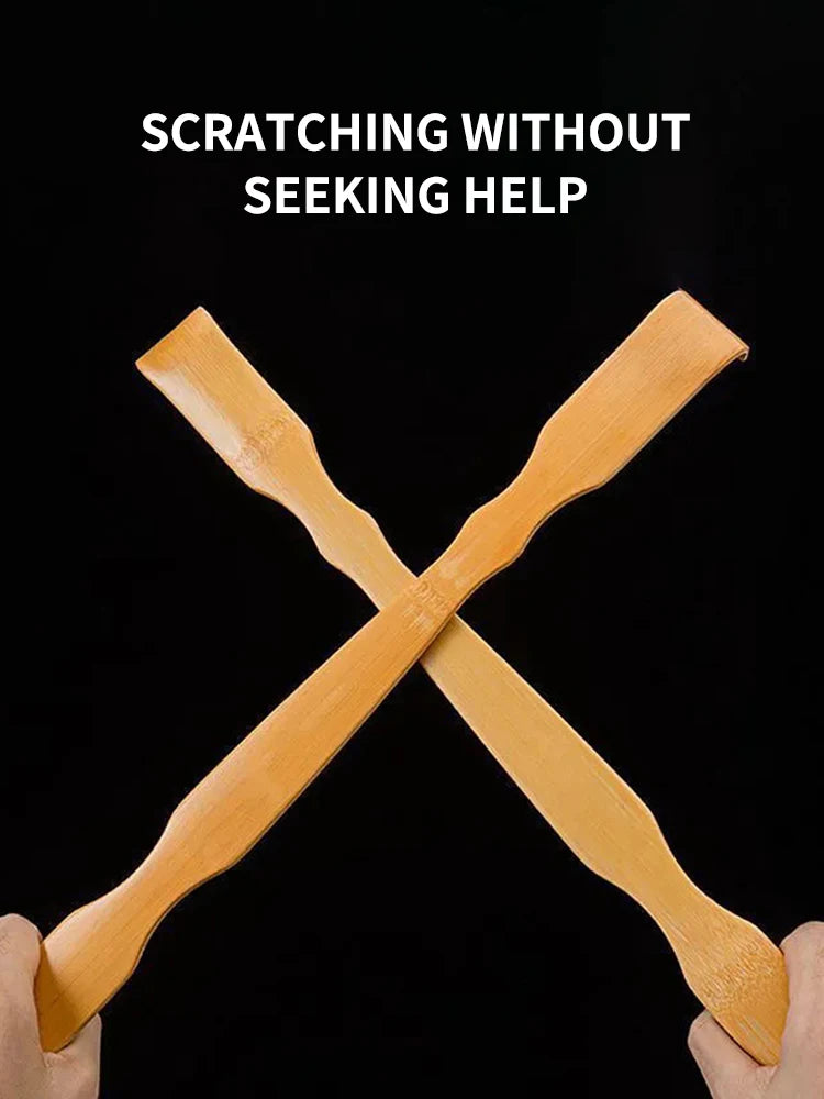 Bamboo Back Scratcher Aid Stick Scratching Massage Roller Long Wooden Body Large Stick for Men and Women Back Scratcher Massager