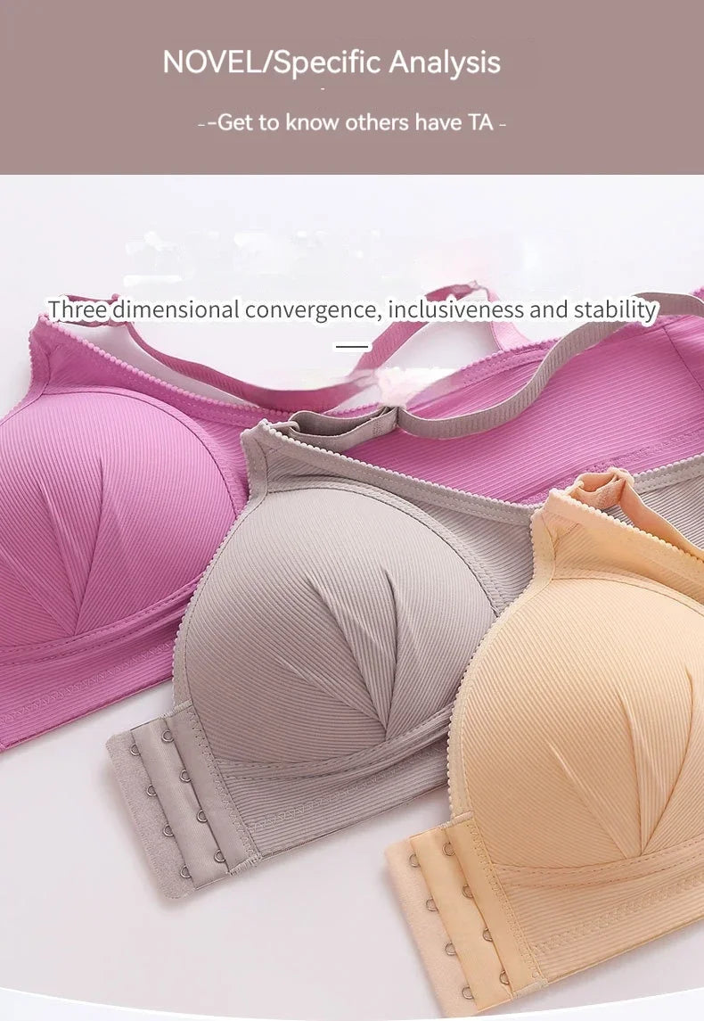 New Front Button Breastfeeding Bra without Steel Ring Thin Size Comfortable and Traceless Pregnant Women's Bra