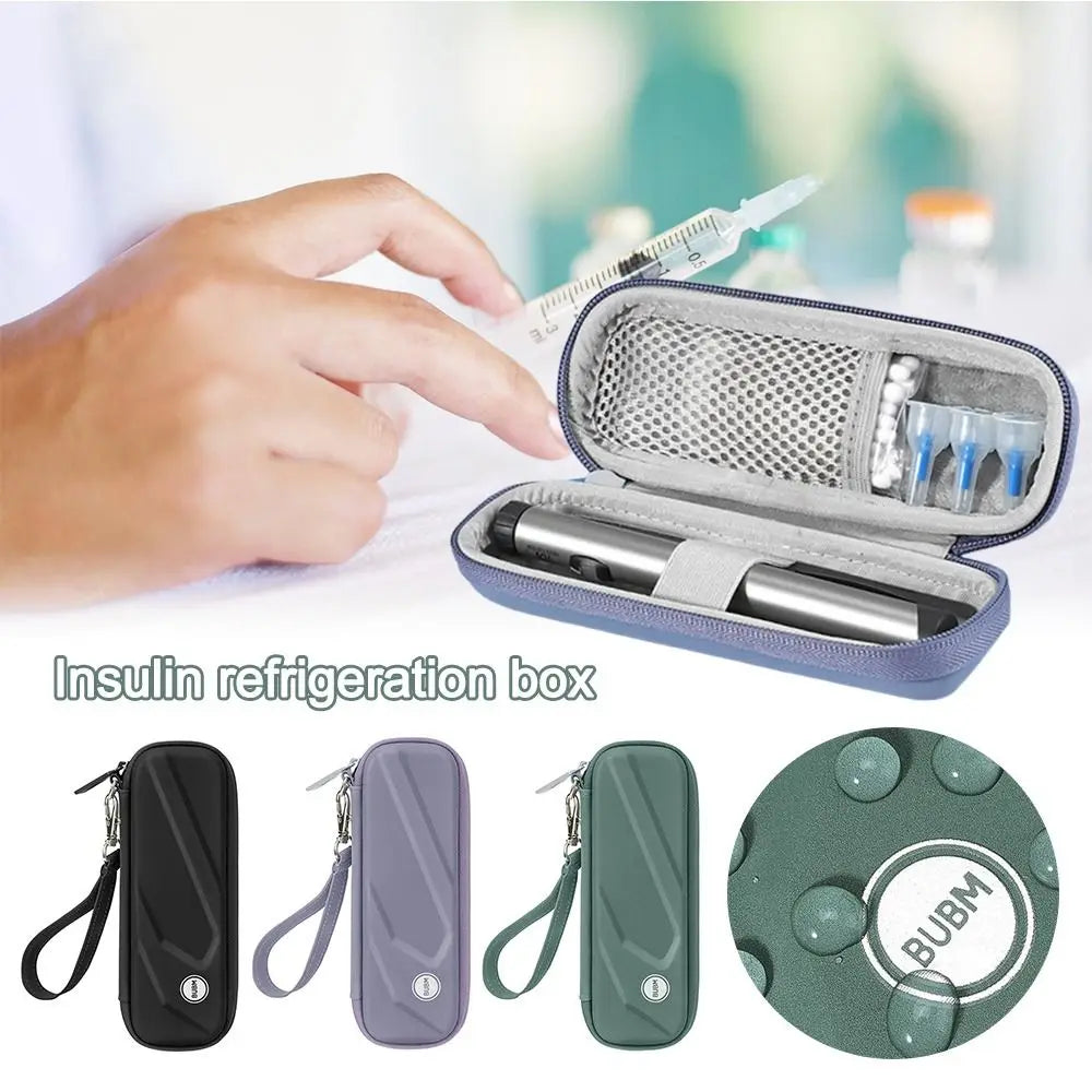 EVA Insulin Cooling Bag Waterproof with Gel Translation Pen Storage Bag Thermal Insulated Pocket Pill Protector for Diabetics