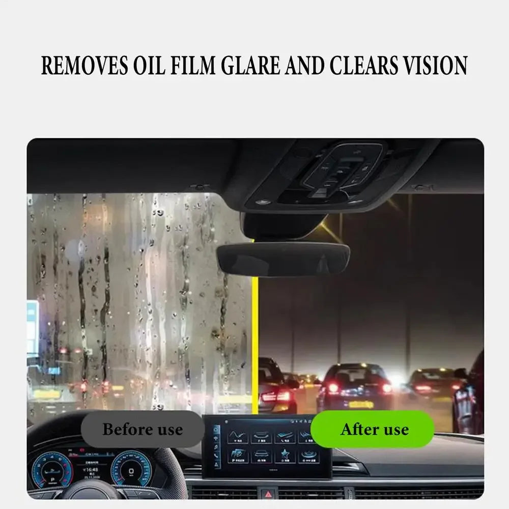 Car Glass Oil Film Remover Automotive Glass Sponge Cleaning Brush Front Inner Windshield Glass Oil Film Cleaner For Car Cleaning