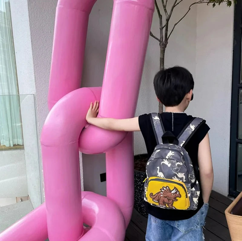 Kindergarten Backpack for Boys Fashion Dinosaur School Backpacks Cartoon Print Casual Kids School Bag Girls Schoolbags 3-8 Years