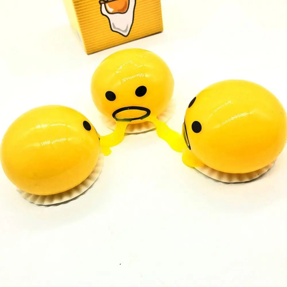 Puking Egg Yolk Stress Ball With Yellow Goop Relieve Stress Toy Funny Squeeze Tricky AntiStress Disgusting Egg Toy Kids Gift