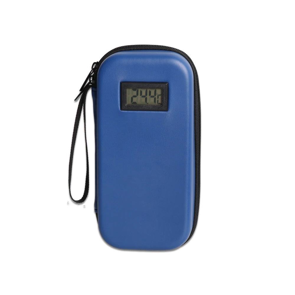 Insulin Cooler Travel Case TSA Approved Portable Medication Organizer with Thermometer and Ice Pack Insulated Diabetic Cooler