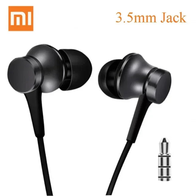 Original Xiaomi in-ear Sport Headphone with Mic Headset for Phone Xiaomi Samsung Huawei-Piston 3 Earphone Bass Wired 3.5MM