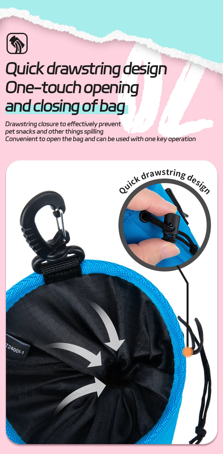 SMALL COMBINATION Portable Dog Training Snack Bag puppy dog snack bag for leash Outdoor pet snacks awards waist bag XZH-T24001-1