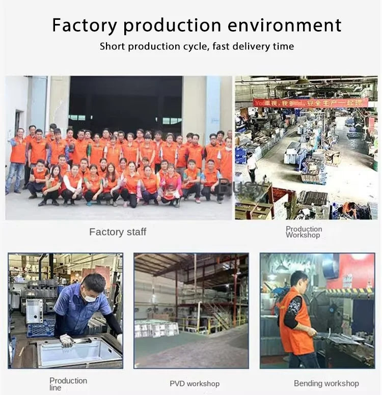 Stainless Steel Kitchen Sink with Faucet Digital Display Large Single Bowl Waterfall Rain 5 Functions System Dish Basin Sink