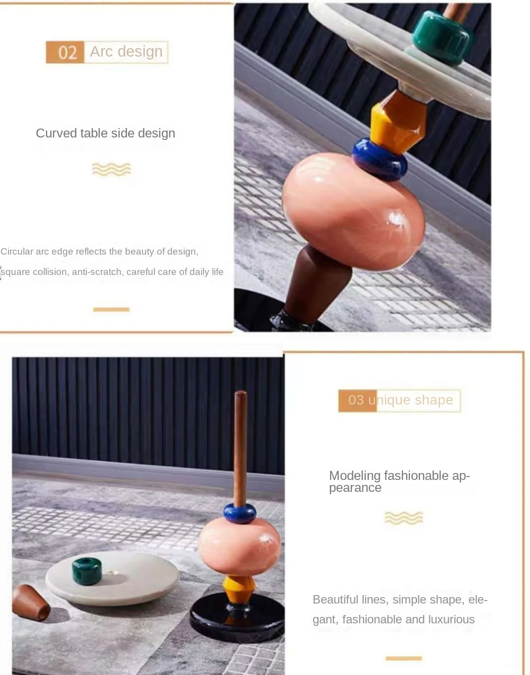 IHOME Nordic Creative Side Table Modern Minimalist Sofa Movable Corner Designer Net Red Sugar Gourd Small Coffee Furniture New