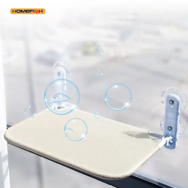 Ultra-Soft Cat Window Hammock Cloud Like Cozy Bed For Napping-Secure Mounting Space Saving   Ideal For Enjoying Scenery