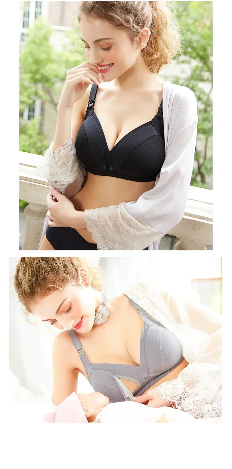 Maternity Nursing Bra Pregnant Women Mother Mama Open Breast Bra Cotton Wire Free Sleep Underwear Lactating Nursing Bralette