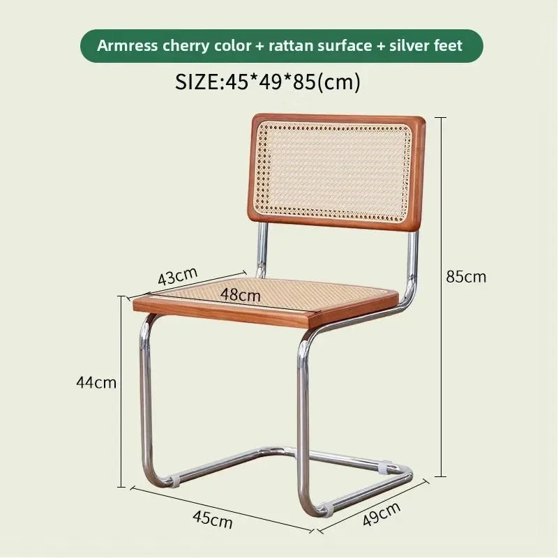 Kitchen Rattan Nordic Dining Chair Cesca Wooden Salon Design Ergonomic Dining Chair Modern Luxury Cadeira Home Furniture WK50DC