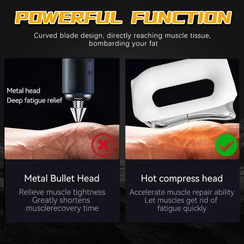 EMS Electric Fascia Scraper Micro Current Compression Muscle Vibration Relaxation Massager Body Lifting Scraper Massage Knife