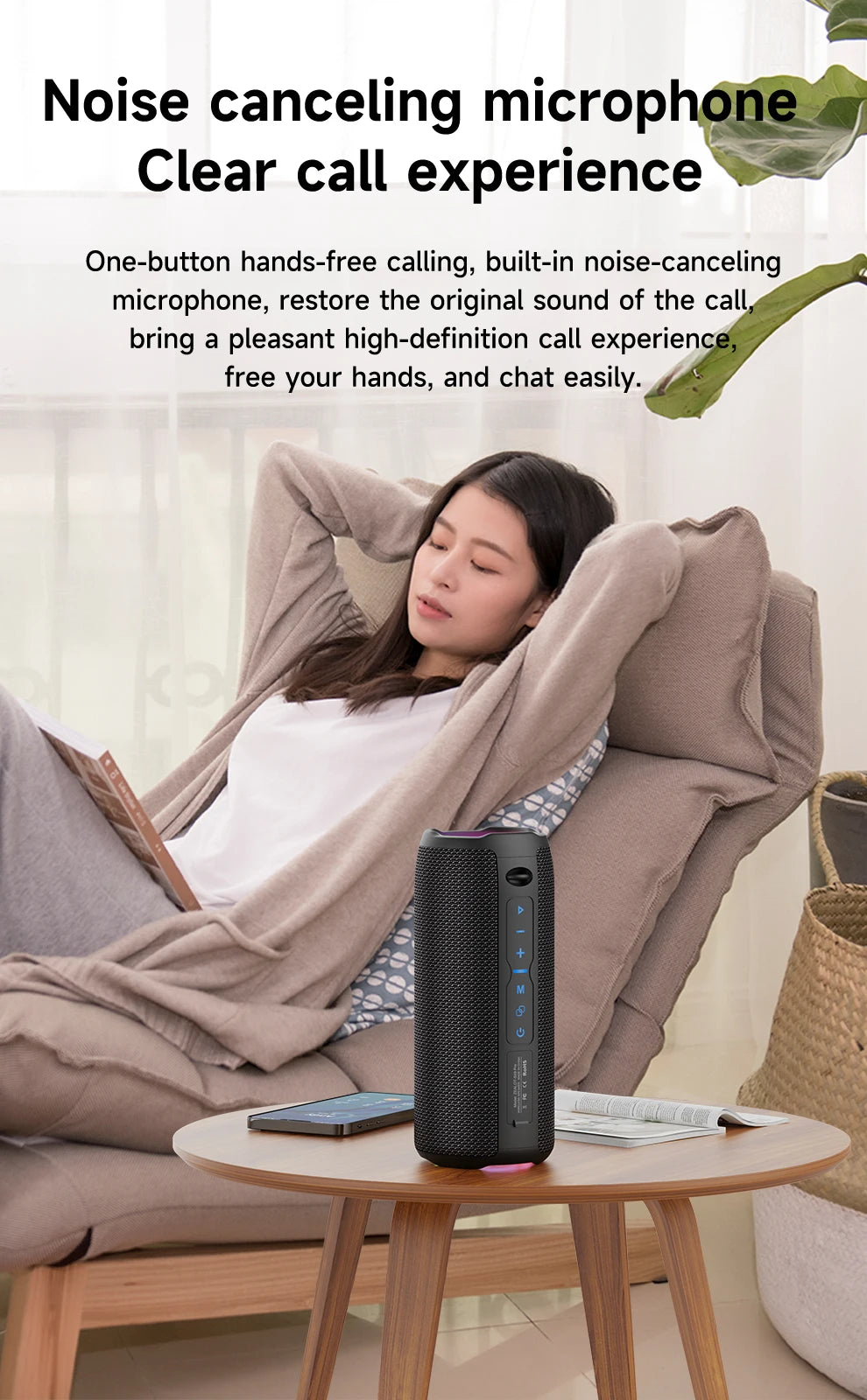 ZEALOT-S49PRO Portable Bluetooth Speaker 20W IPX6 Waterproof,Micro SD Card,AUX-in Plug,10H Playtime,RGB Light  Wireless Stereo