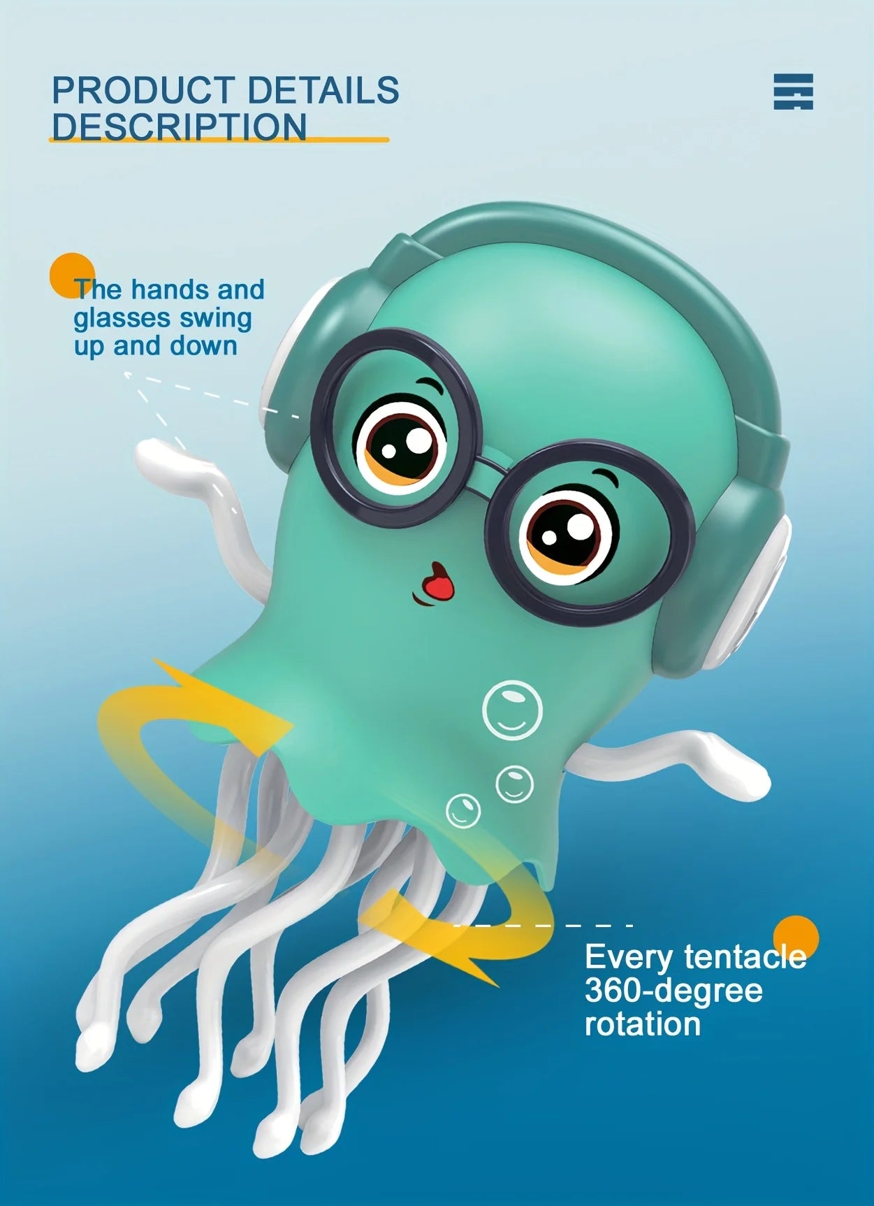 Magical Dancing Octopus Interactive Electric Octopus Toy with Music Light Dancing Electronic Pet Stress Relief Gift Home Decorat