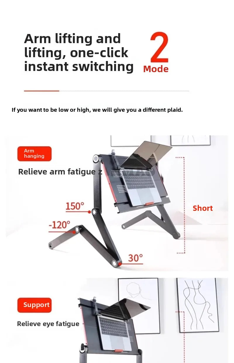 Lying Flat on The Bed, Laptop Desk, Foldable Tablet Stand, Adjustable and Movable, Writing Desk for Lying Down Desk Table