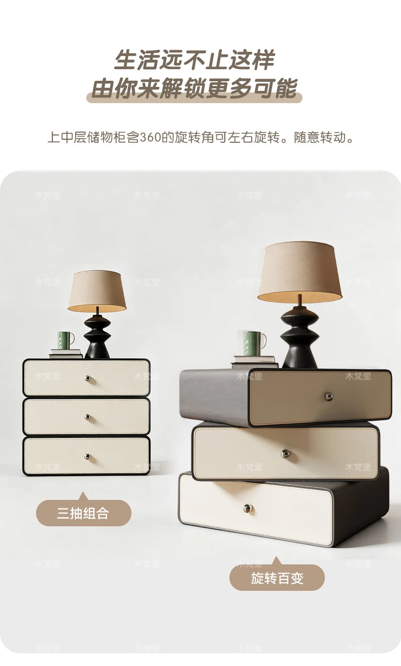 Luxury Storage Bedside Table Bedroom Mobile Cabinets Librero Unique Organizer Nightstand Wood Mesitas De Noche Hotel Furniture