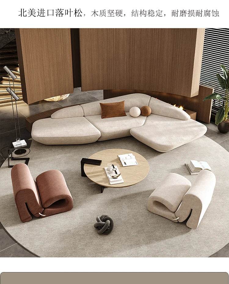 Aesthetics Curved Luxury Sofa Leisure Reception Corner Cute Sofa Office Negotiation Designer Art Muebles Entrance Hall Furniture