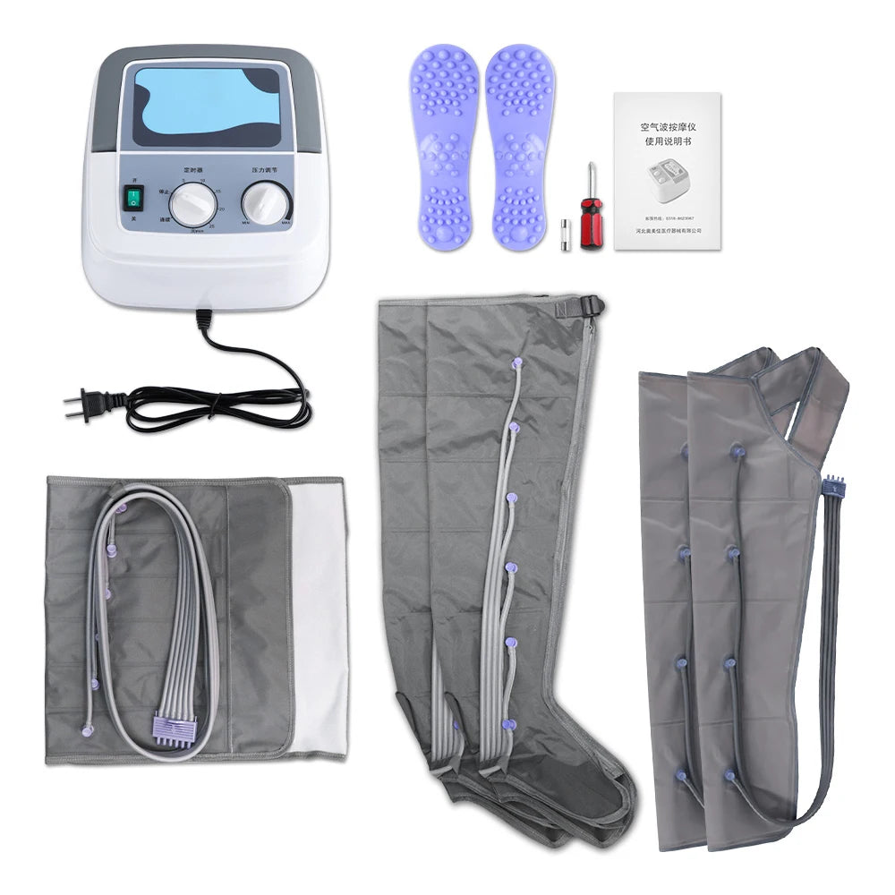 6 Air Wave Electric Massager Lymphatic Drainage Vacuum Therapy Pressotherapy Machine Muscles Relax Leg Arm Waist body Massage