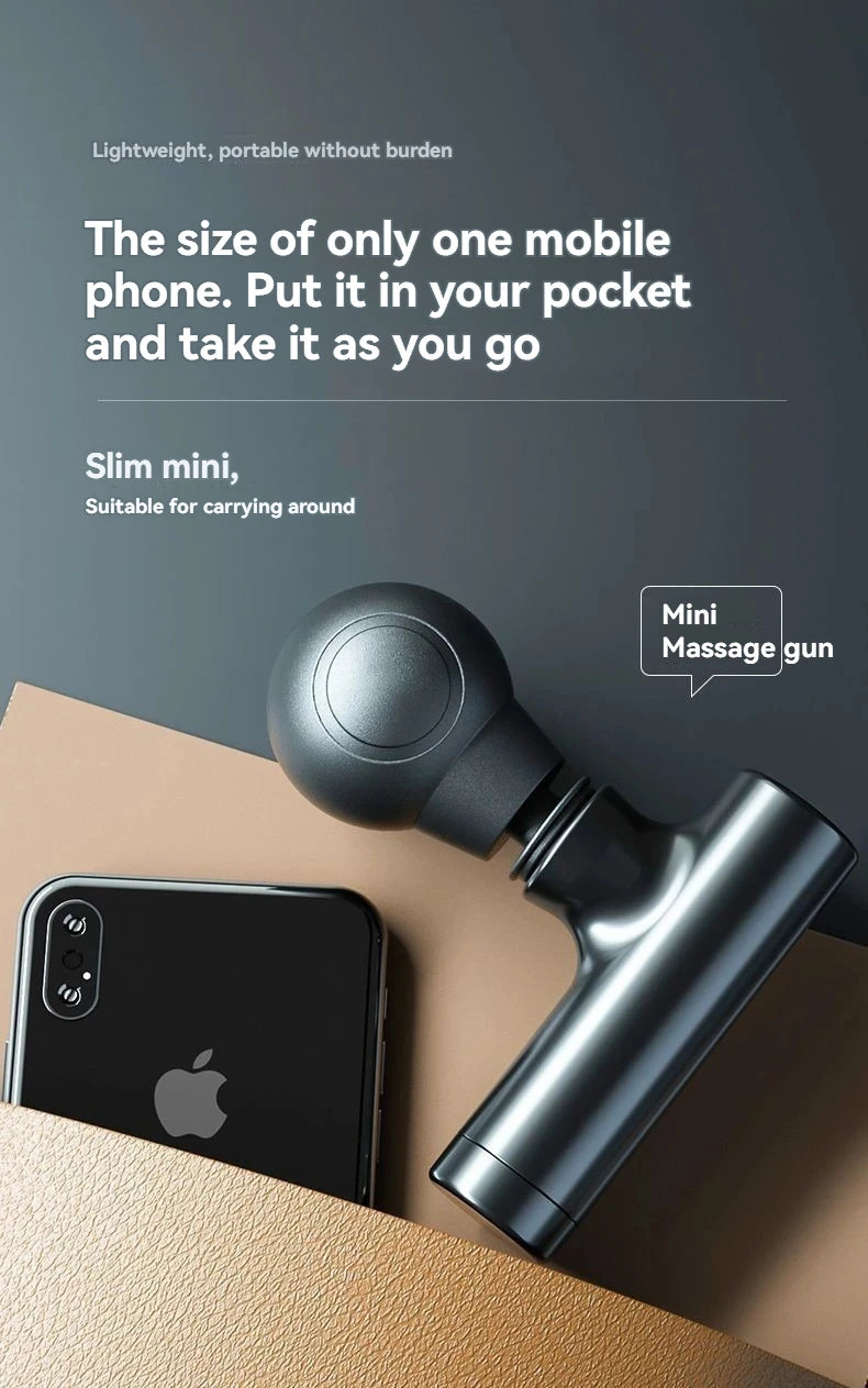 2025 New Mini Massage Gun USB Portable Muscle Relaxation Vibrating Fitness Equipment for Neck Back Shoulder Pain Relief