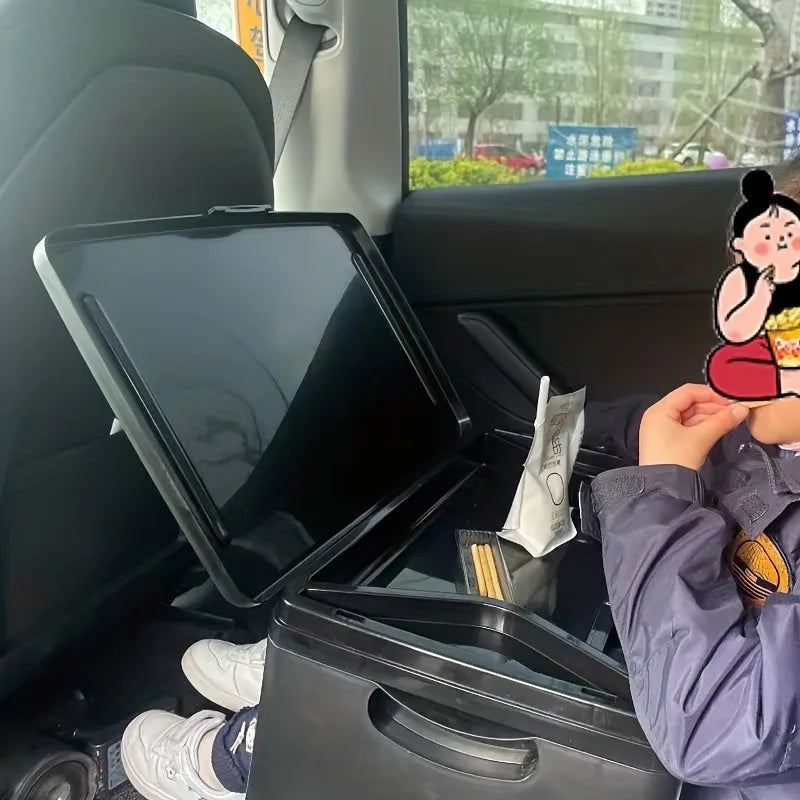 Folding Lap Desk with Storage Dividers - Sturdy Laptop Tray & Serving Desk, Portable Bed Table with Organizer Compartments