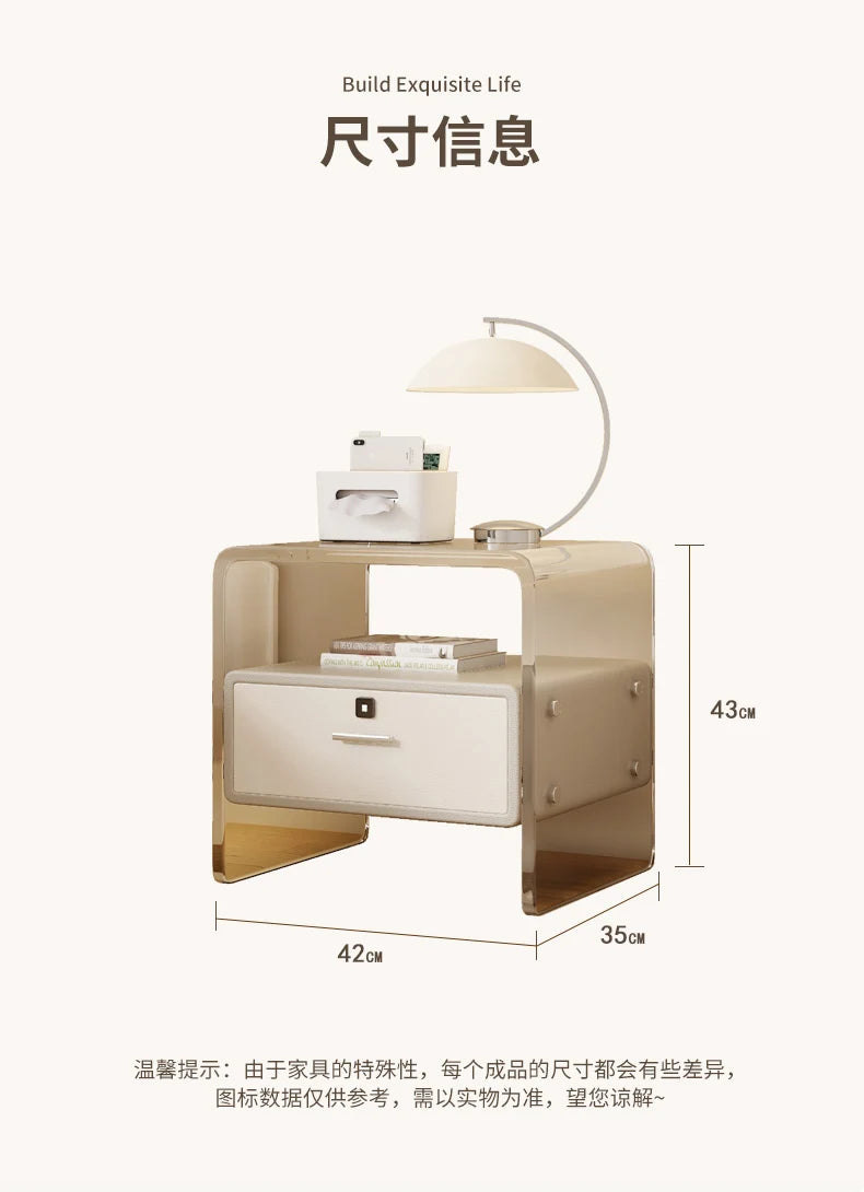 Acrylic Minimalist Nightstand Storage Trendy Drawer Simple Bedside Table Modern Simple Mesitaa De Noche Bedroom Furniture