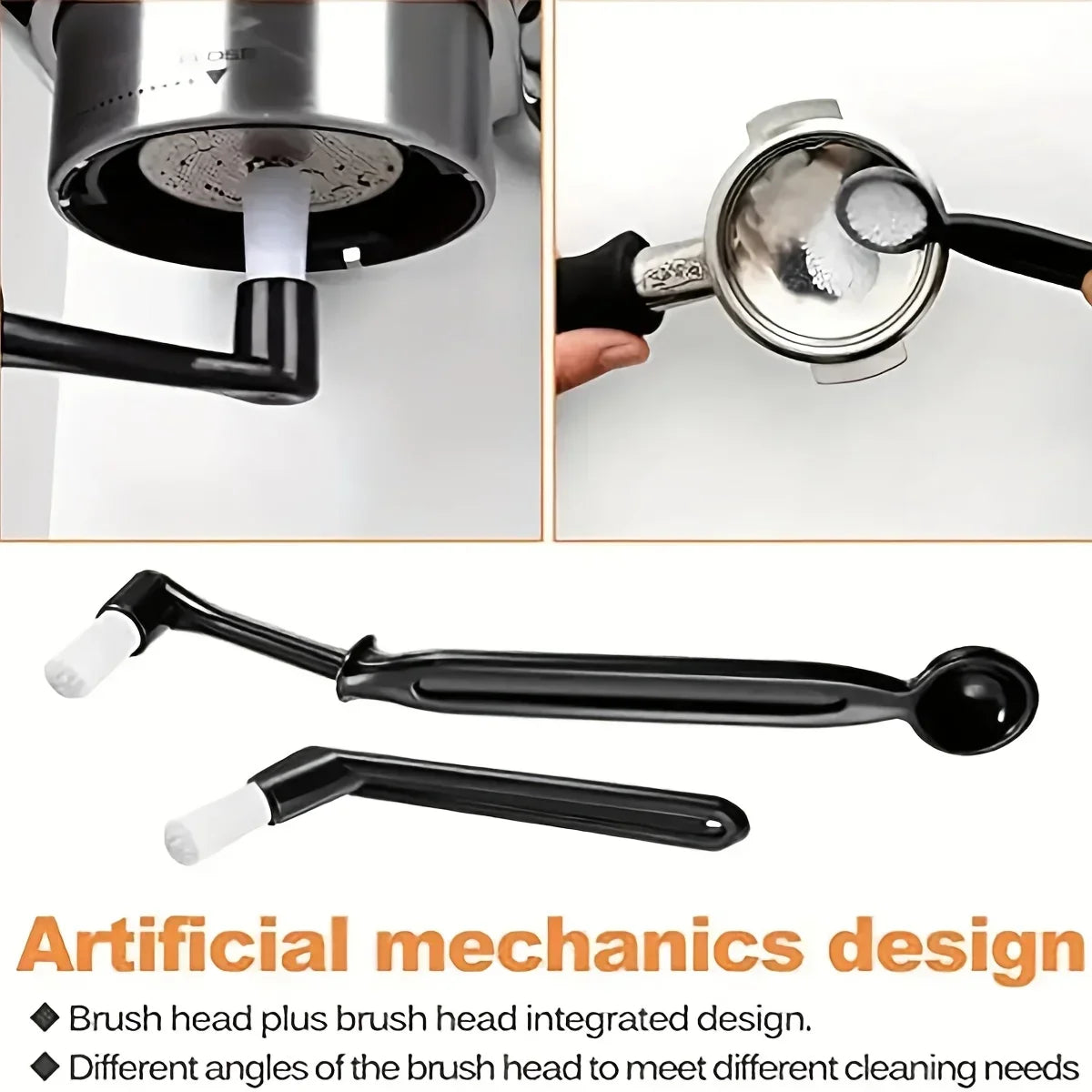 Coffee Brush Set Espresso Brush Kit Include Wooden Coffee Grinder Machine Cleaning Brush and Nylon Espresso Brush