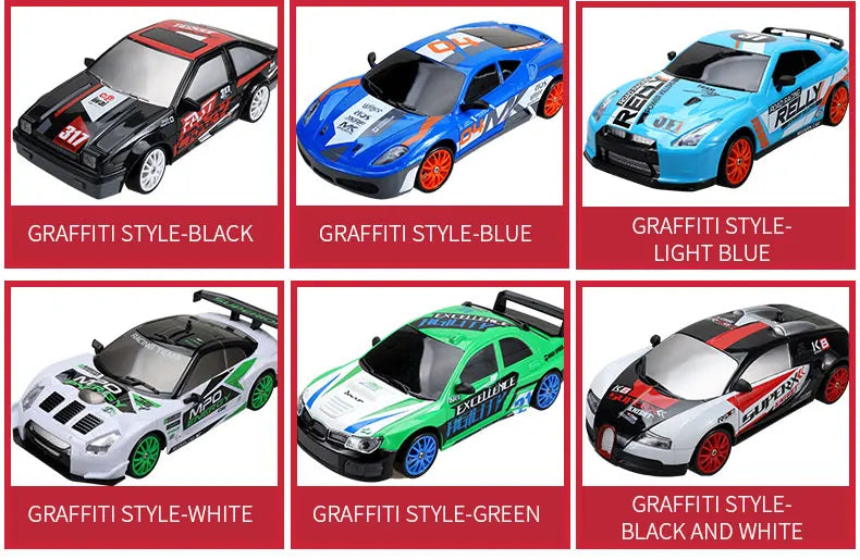 4WD Remote Control Car RC Drift 1:24 20KM/H High Speed Vehicle with LED Lights Racing Sport Toy for Adults Boys Girls Kids Gifts