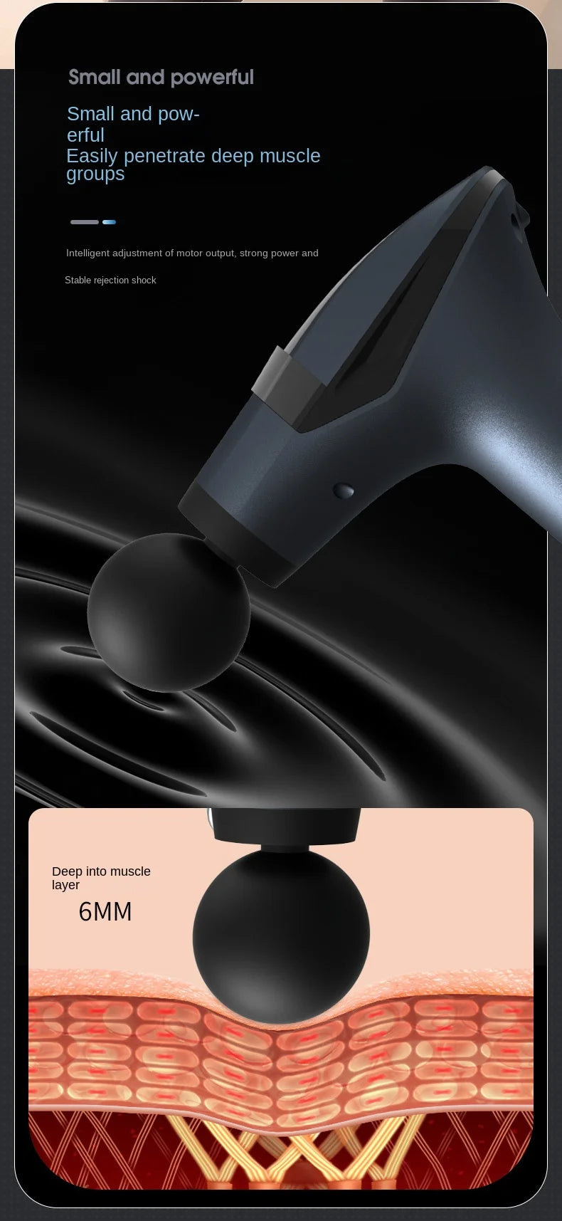 Hot Selling Long-handle Electric Massage Gun: Multifunctional for Muscle Relaxation, Deep Tissue Percussion Relief