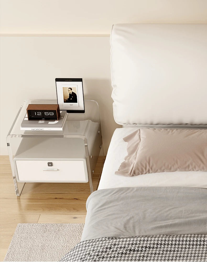 Acrylic Minimalist Nightstand Storage Trendy Drawer Simple Bedside Table Modern Simple Mesitaa De Noche Bedroom Furniture