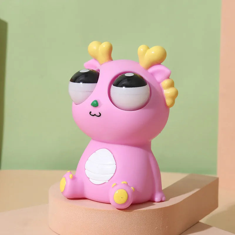 Creative Explosive Eye Dragon Dinosaur Decompression Toy Squeezing Joy Squeezing Staring Eye Funny Release Animal Sensory Toys