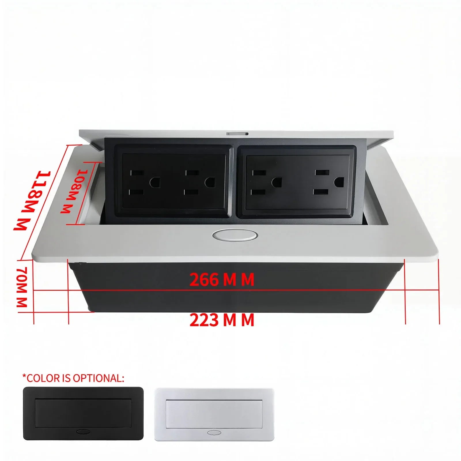 Multifunctional EU US American Pop-Up Socket Metal Panel Desktop Socket Meeting Charge Station for Laptop Phone