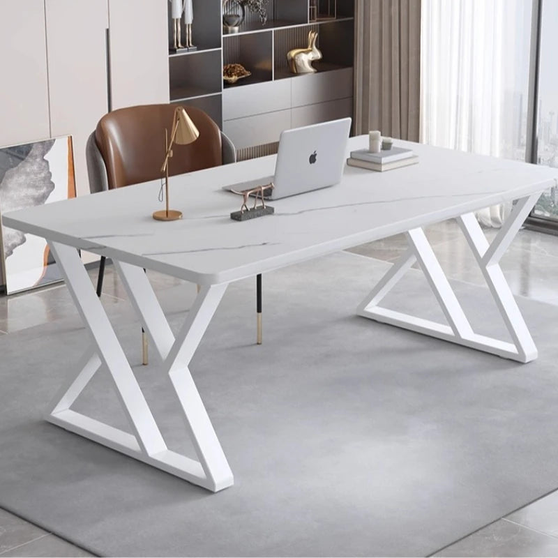 Modern rock board computer desk minimalist design elegant interior gaming desk Mid century luxury mesa para computador furniture